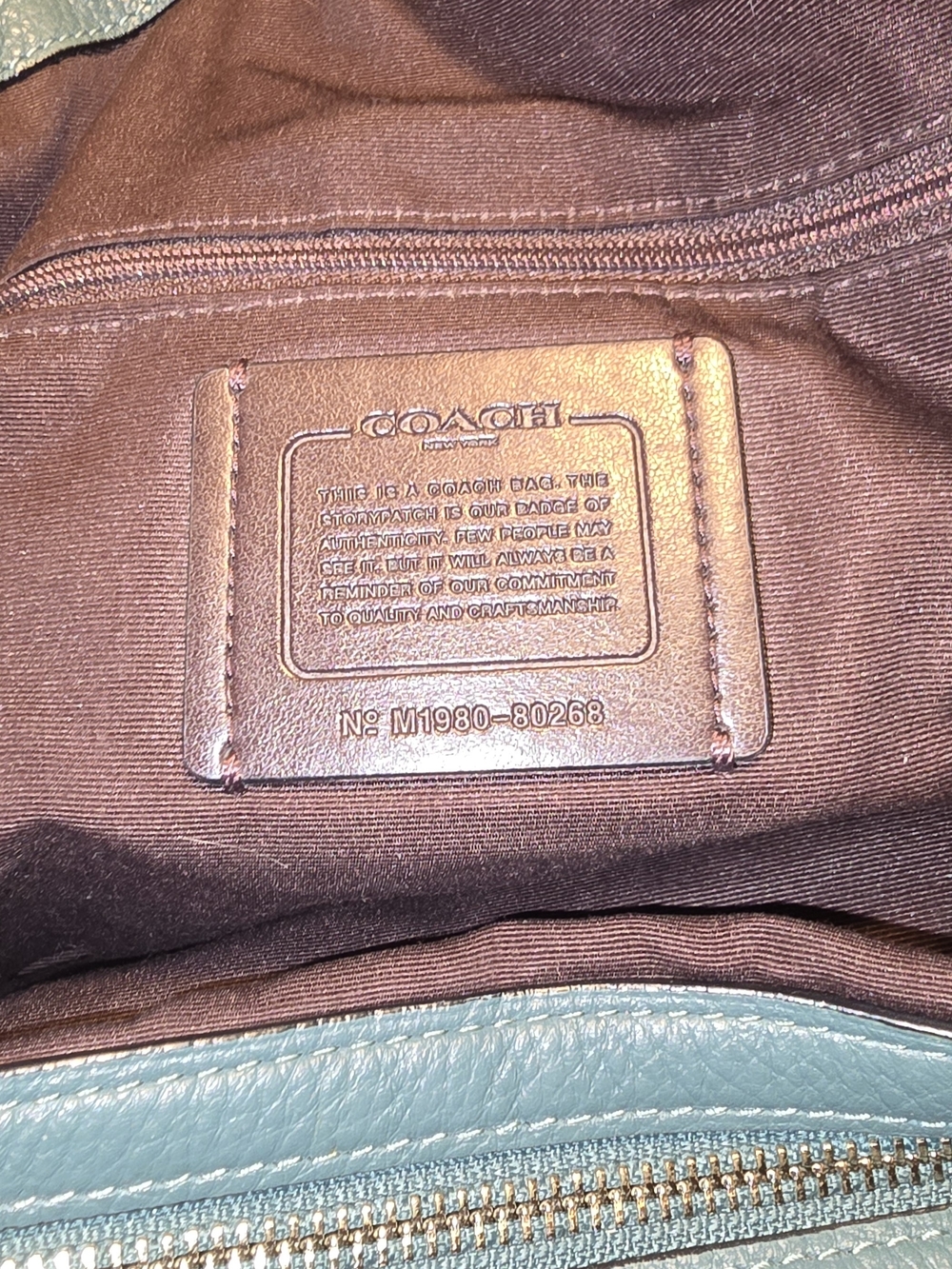 Coach Hallie shoulder bag Dark Green - Picture 7 of 14